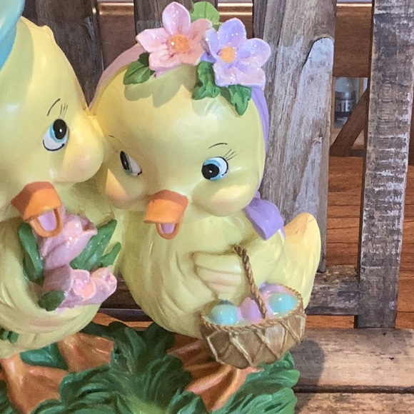 Vintage Inspired Easter Duck Couple Tabletop Decor - Picture 3 of 6